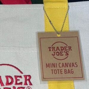 Trader Joe’s mini canvas totes.